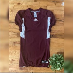 ADIDAS Techfit Hyped Burgundy Football Jersey NWT
